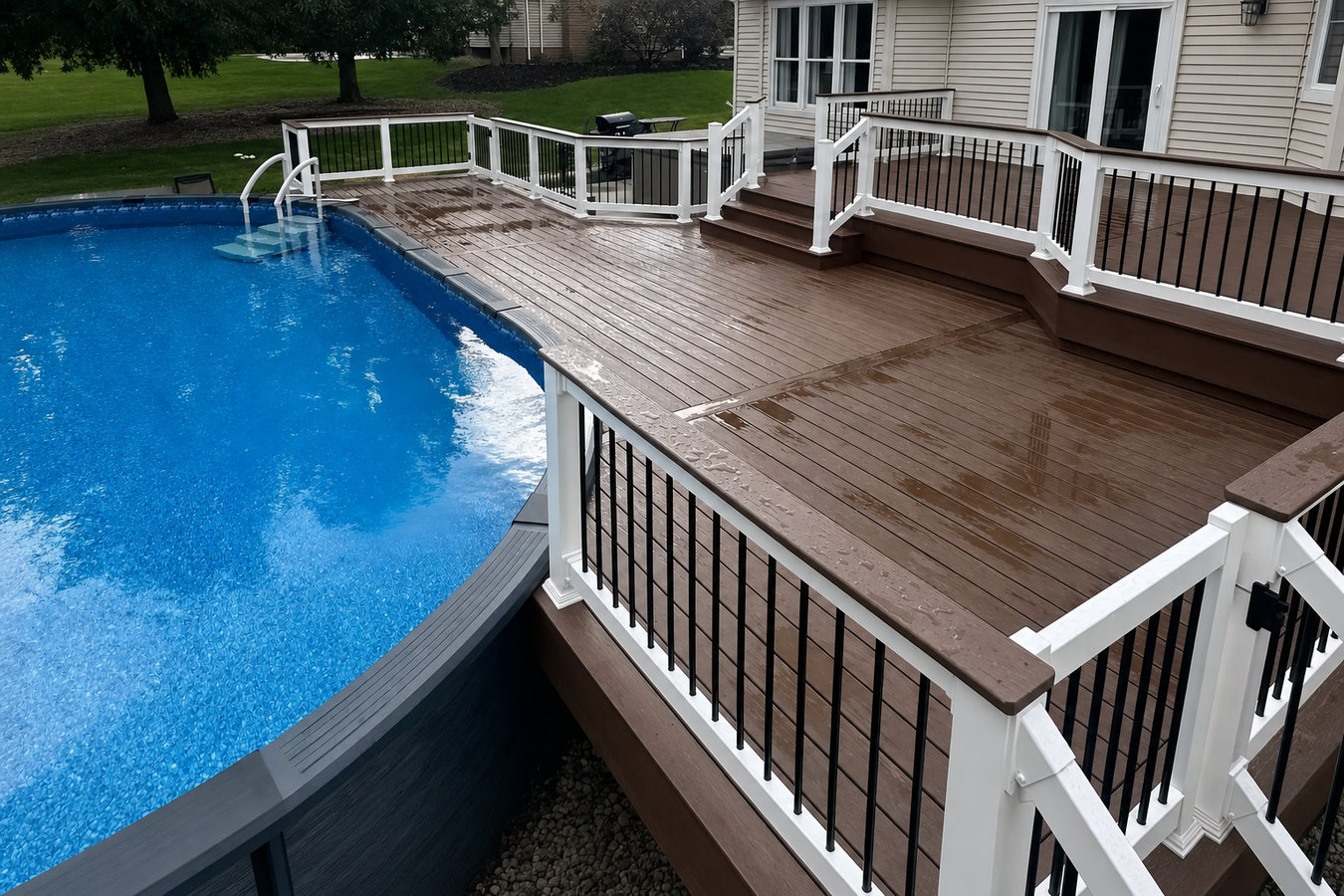 Pool deck construction